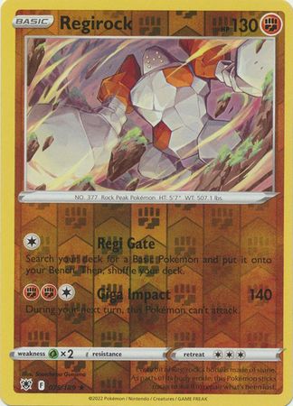 Regirock 75/189 SWSH Astral Radiance Reverse Holo Rare Pokemon Card TCG Near Mint