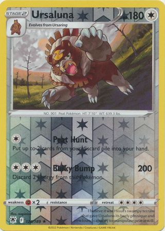 Ursaluna 124/189 SWSH Astral Radiance Reverse Holo Rare Pokemon Card TCG Near Mint