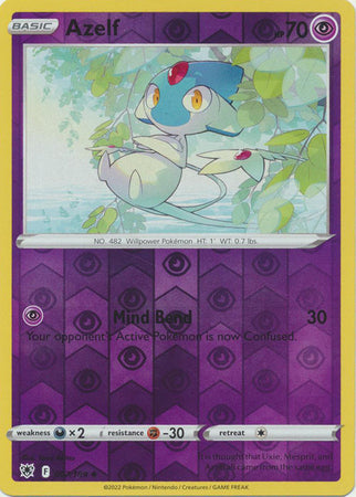 Azelf 67/189 SWSH Astral Radiance Reverse Holo Uncommon Pokemon Card TCG Near Mint 
