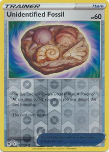 Unidentified Fossil 157/189 SWSH Astral Radiance Reverse Holo Uncommon Trainer Pokemon Card TCG Near Mint