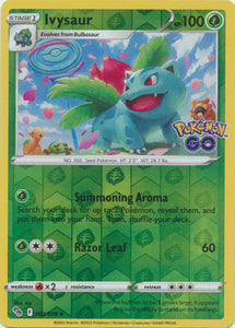 Ivysaur 2/78 SWSH Pokemon GO Reverse Holo Uncommon Pokemon Card TCG Near Mint 