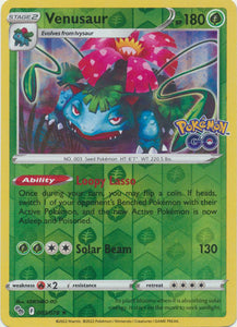 Venusaur 3/78 SWSH Pokemon GO Reverse Holo Rare Pokemon Card TCG Near Mint