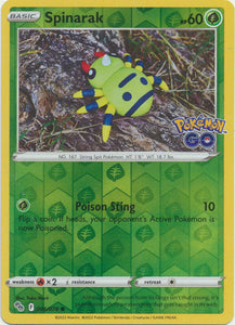 Spinarak 6/78 SWSH Pokemon GO Reverse Holo Common Pokemon Card TCG Near Mint