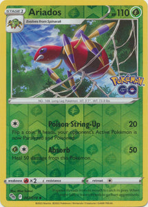 Ariados 7/78 SWSH Pokemon GO Reverse Holo Uncommon Pokemon Card TCG Near Mint 