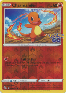 Charmander 8/78 SWSH Pokemon GO Reverse Holo Common Pokemon Card TCG Near Mint