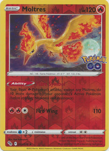 Moltres 12/78 SWSH Pokemon GO Reverse Holo Rare Pokemon Card TCG Near Mint