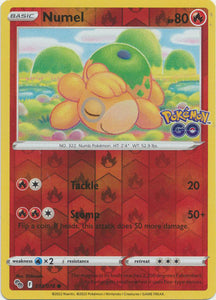 Numel 13/78 SWSH Pokemon GO Reverse Holo Common Pokemon Card TCG Near Mint