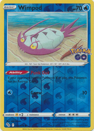 Wimpod 25/78 SWSH Pokemon GO Reverse Holo Common Pokemon Card TCG Near Mint