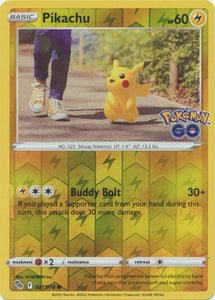 Pikachu 27/78 SWSH Pokemon GO Reverse Holo Common Pokemon Card TCG Near Mint