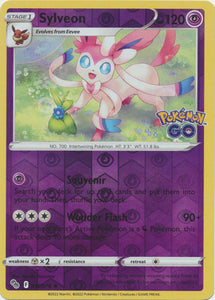 Sylveon 35/78 SWSH Pokemon GO Reverse Holo Rare Pokemon Card TCG Near Mint