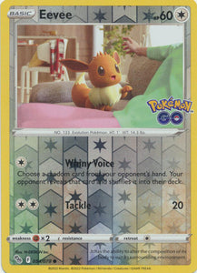 Eevee 54/78 SWSH Pokemon GO Reverse Holo Common Pokemon Card TCG Near Mint