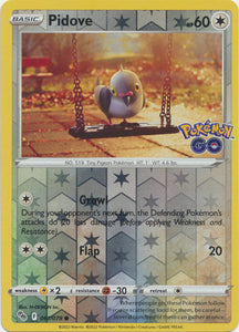 Pidove 61/78 SWSH Pokemon GO Reverse Holo Common Pokemon Card TCG Near Mint