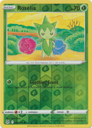 Roselia 14/196 SWSH Lost Origin Reverse Holo Common Pokemon Card TCG Near Mint