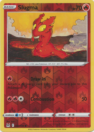 Slugma 21/196 SWSH Lost Origin Reverse Holo Common Pokemon Card TCG Near Mint