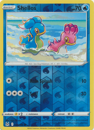 Shellos 39/196 SWSH Lost Origin Reverse Holo Common Pokemon Card TCG Near Mint