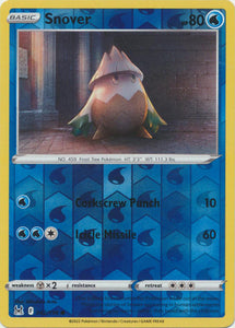 Snover 42/196 SWSH Lost Origin Reverse Holo Common Pokemon Card TCG Near Mint