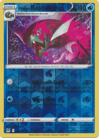 Hisuian Basculegion 45/196 SWSH Lost Origin Reverse Holo Rare Pokemon Card TCG Near Mint