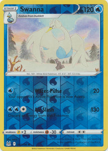 Swanna 47/196 SWSH Lost Origin Reverse Holo Uncommon Pokemon Card TCG Near Mint 