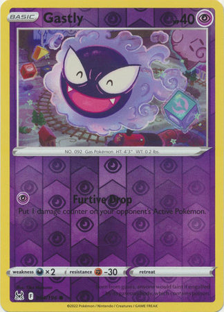 Gastly 64/196 SWSH Lost Origin Reverse Holo Common Pokemon Card TCG Near Mint