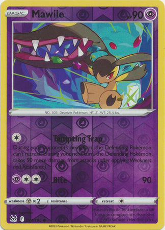 Mawile 71/196 SWSH Lost Origin Reverse Holo Common Pokemon Card TCG Near Mint