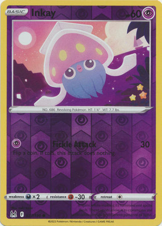 Inkay 77/196 SWSH Lost Origin Reverse Holo Common Pokemon Card TCG Near Mint