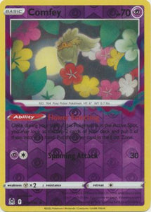 Comfey 79/196 SWSH Lost Origin Reverse Holo Rare Pokemon Card TCG Near Mint