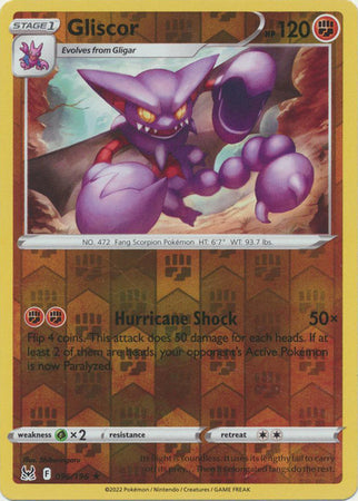 Gliscor 96/196 SWSH Lost Origin Reverse Holo Rare Pokemon Card TCG Near Mint