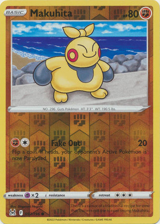 Makuhita 97/196 SWSH Lost Origin Reverse Holo Common Pokemon Card TCG Near Mint