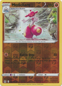 Medicham 100/196 SWSH Lost Origin Reverse Holo Uncommon Pokemon Card TCG Near Mint 