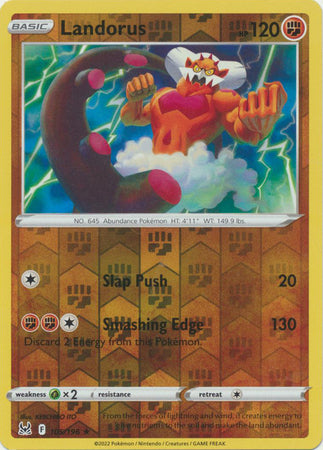 Landorus 105/196 SWSH Lost Origin Reverse Holo Rare Pokemon Card TCG Near Mint