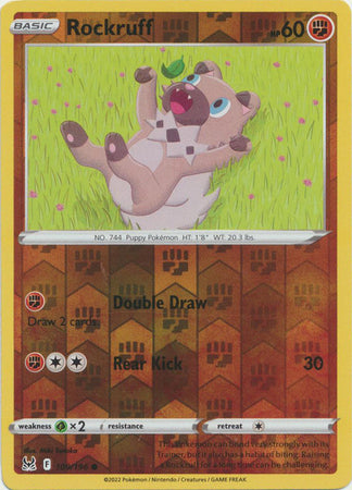 Rockruff 109/196 SWSH Lost Origin Reverse Holo Common Pokemon Card TCG Near Mint