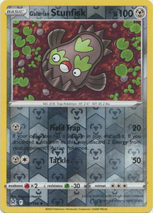 Galarian Stunfisk 127/196 SWSH Lost Origin Reverse Holo Uncommon Pokemon Card TCG Near Mint 