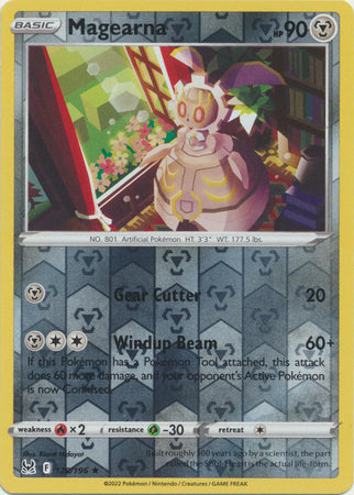 Magearna 128/196 SWSH Lost Origin Reverse Holo Rare Pokemon Card TCG Near Mint