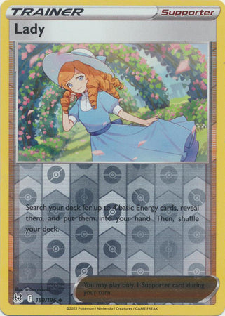 Lady 159/196 SWSH Lost Origin Reverse Holo Uncommon Trainer Pokemon Card TCG Near Mint