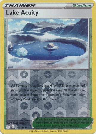 Lake Acuity 160/196 SWSH Lost Origin Reverse Holo Uncommon Trainer Pokemon Card TCG Near Mint