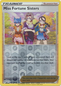 Miss Fortune Sisters 164/196 SWSH Lost Origin Reverse Holo Uncommon Trainer Pokemon Card TCG Near Mint