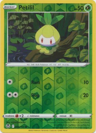 Petilil 009/195 SWSH Silver Tempest Reverse Holo Common Pokemon Card TCG Near Mint