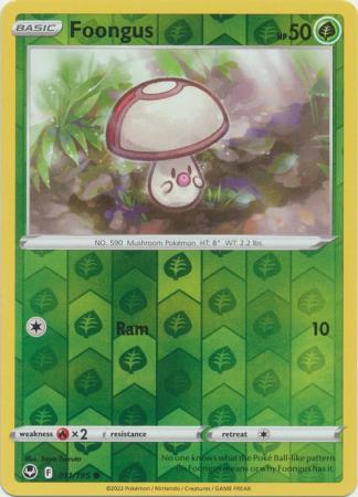 Foongus 011/195 SWSH Silver Tempest Reverse Holo Common Pokemon Card TCG Near Mint