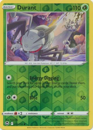 Durant 013/195 SWSH Silver Tempest Reverse Holo Common Pokemon Card TCG Near Mint