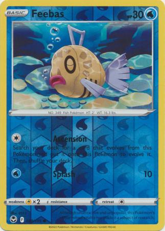 Feebas 039/195 SWSH Silver Tempest Reverse Holo Common Pokemon Card TCG Near Mint