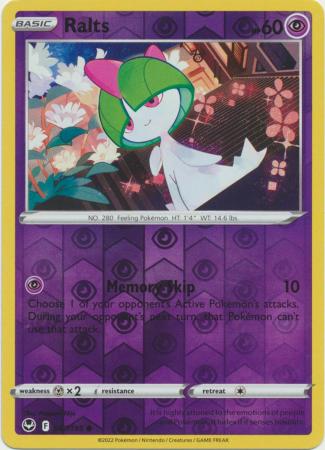 Ralts 067/195 SWSH Silver Tempest Reverse Holo Common Pokemon Card TCG Near Mint