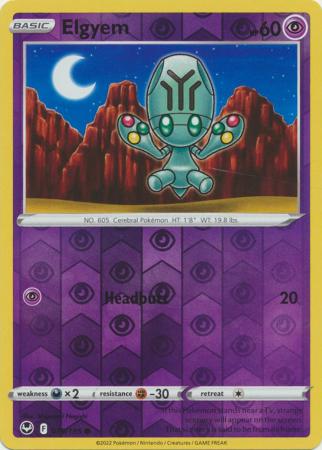 Elgyem 079/195 SWSH Silver Tempest Reverse Holo Common Pokemon Card TCG Near Mint