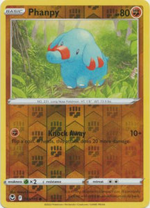 Phanpy 091/195 SWSH Silver Tempest Reverse Holo Common Pokemon Card TCG Near Mint