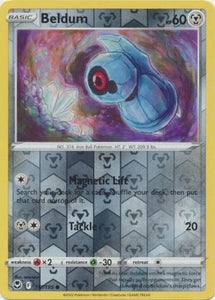 Beldum 117/195 SWSH Silver Tempest Reverse Holo Common Pokemon Card TCG Near Mint