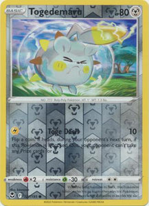 Togedemaru 127/195 SWSH Silver Tempest Reverse Holo Common Pokemon Card TCG Near Mint