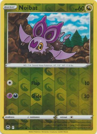 Noibat 132/195 SWSH Silver Tempest Reverse Holo Common Pokemon Card TCG Near Mint