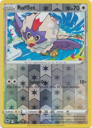 Rufflet 148/195 SWSH Silver Tempest Reverse Holo Common Pokemon Card TCG Near Mint