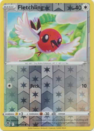 Fletchling 150/195 SWSH Silver Tempest Reverse Holo Common Pokemon Card TCG Near Mint