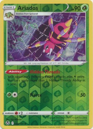 Ariados 4/196 SWSH Silver Tempest Reverse Holo Rare Pokemon Card TCG Near Mint