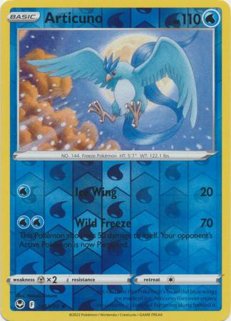 Articuno 036/195 SWSH SWSH Silver Tempest Reverse Holo Rare Pokemon Card TCG Near Mint